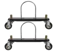 2 Pièces Roues de Rechange pour Radiateur D’appoint Support Noir | Stabilité Renforcée, Fer et Plastique, Installation Rapide, Accessoires pour Chauffage Électrique, Usage Bureau et Maison