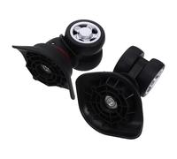 2 Pièces Roues de Valise Pivotantes de Rechange Noir Plastique | Kit de Remplacement pour Roues de Valise, Roulement Robuste, Pose sans Outil, pour Bagages et Coffre
