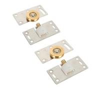 2 Pièces Roulette en Acier Inoxydable en Acier Inoxydable | Usage Maison et Bureau, Installation Simple, Bords Arrondis, Finition Argentée, pour Mobilier et Chaise