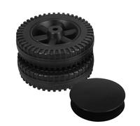 2 Pièces Roulettes Orientables 6 Pouces, Kit de Remplacement Noir | PE Hdpe Résistant à L'usure, Compatible Chariot et Grill, Usage Patio ou Camping