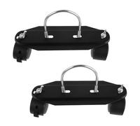 2 Pièces Roulettes pour Radiateur Électrique Bain Huile, Socle | Chauffage Electrique Mobile, Ensemble de Roulettes pour Radiateur, Abs Fer, Installation DIY Simple