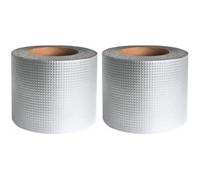 2 Pièces Ruban Adhésif Étanche de Réparation, Butyle, Argenté | Imperméable, Forte Adhérence, Installation Simple, pour Bassin D'eau et Carport, Usage de Réparation