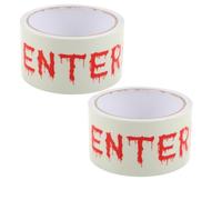 2 Pièces Ruban de Danger pour Halloween Phosphorescent | Pet, Longueur 3 Mètres X 5 Cm, sans Pile ni Électricité, pour Tentes et Sous-sols