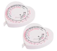 2 Pièces Ruban de Mesure Imc Corporel de Cœur 1,5m Blanc | Échelle Simple à Utiliser, Abs et Pp, Mesure du Tour de Taille, Outil Léger