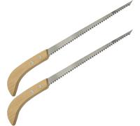 2 Pièces Scie D’élagage de Jardin, à Main Bois | Lame en Acier au Manganèse, Manche en Bois, Format Compact Léger, pour Backpacking et Canoeing