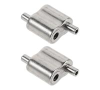 2 Pièces Serrage-Câble Métallique Réglable 1,5mm en Cuivre Nickelé | Double Réglage, Deux Trous, Fentes Latérales Intégrées, à Suspendre Précise, Commande D’Une Main, Surface Brossée Argentée