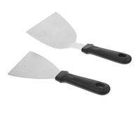 2 Pièces Set de Spatules Cuisine en Acier Inoxydable | Cuisine Domestique et Restaurant, Prise en Main Confortable, Usage Pratique, Lot
