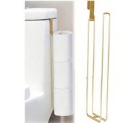 2 pièces/set Porte-rouleau de papier non perforé, étagère de rangement pour salle de bain, étagère de rangement murale pour cuisine, porte-papier hygiénique suspendu Taille UniqueFer
