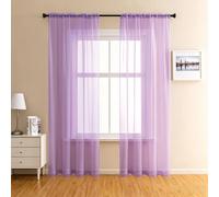 2 pièces/Set - Rideaux translucides, légers et doux, excellent drapé, design à poche pour tringle, installation facile/Rideaux translucides filtrant la lumière/Convient pour le salon/Rideaux de chambr