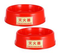 2 Pièces Socle Fluorescent pour Extincteur, Support de Sol | Rangement Stable, Accès Rapide, pour Extincteurs Co2 et Poudre Abc, Rouge
