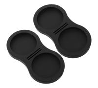 2 Pièces Socle Noir en Silicone, Plateau Double Fente 16x6,5x1,5cm | Bac Amovible Ramasse-Miettes, Protège le Plan de Travail, pour Moulins à Sel, Poivre et Petits Pots D’Épices