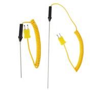 2 Pièces Sonde Thermocouple de Type K Fiche pour Mesure Rapide | Acier Inoxydable et Plastique, Conception Portable, Lecture de Surface, Usage en Laboratoire et Industrie