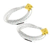 2 Pièces Sonde Thermocouple Type K Miniature pour Mesure Thermique | Câble en Fibre de Verre, Tête Compacte avec Mini Connecteur Abs, Plage 50 à 400 °c, Usage Four Industriel