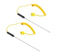 2 Pièces Sondes Thermocouples de Type K pour Mesure de Température | Acier Inoxydable Argenté, Usage en Environnements Difficiles, Capteur Portable pour Suivi Thermique Précis