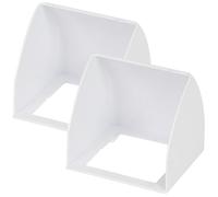 2 Pièces Sonnette Extérieure, Cache Blanc ABS | Boîtier Anti-éclaboussures, Usage Extérieur et Hall D’entrée, pour Installateurs et Particuliers