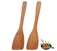 2 Pièces Spatule de Cuisine, Spatule Bois Cuisine | Ustensiles de Spatule Cuisine Bois Anti-Rayures, Non Stick Bois Turner Cuisine pour Cuisine, les Woks et les Poêles ( 33 cm )