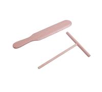 2 Pièces Spatule en Bois pour Crêpière, Racloir et Retourneur | Bois Khaki, Usage Multifonction, Facile à Retourner Utiliser, pour Restaurant et Maison
