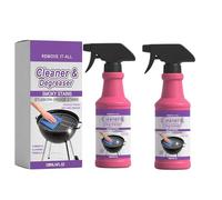 2 Pièces Spray Dégrasseur Pour Grill, Dégraissant Barbecue, Nettoyant Barbecue Grille Pour Plateau Grille Plancha Poêle Friture Cuisine, Élimine Graisses Incrustées Et Résidus Alimentaires Brûlés