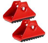 2 Pièces Stabilisateur de Pied D'échelle Réglable Rouge | Alliage Aluminium et Caoutchouc, Structure Épaissie Rétractable, Surface Portante Élargie, Usage Extérieur Professionnel