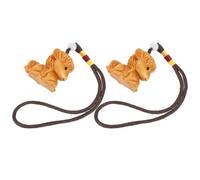 2 Pièces Statuette de Cheval Miniature, Paquet, Décor Rustique | Bois Massif à Grain , Style Cartoon Artisanal, Ambiance Parfumée, pour Porte-monnaie et Anneaux