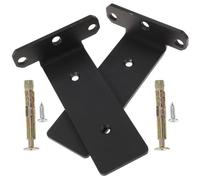 2 Pièces Support D’étagère Mural Triangulaire 8, en Acier Noir | Pièce, Trous de 9mm et 6mm, Structure Pliée D’un Seul Bloc, Installation Simple, Forte Charge