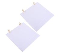 2 Pièces Support de Calendrier de Bureau à Anneaux pour Feuilles | Base en Papier Blanc, Recharge Vierge Personnalisable, Style Minimaliste Moderne, Stable au Bureau, Étude ou Comptoir
