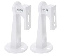 2 Pièces Support de Caméra de Sécurité en Acier Blanc Orientable | Montage Plafond ou Mur, Rotation 360 Degrés, Angle Réglable, Vis Incluses, Usage Intérieur et Extérieur