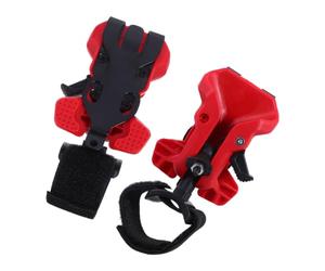 2 Pièces Support de Ceinture pour Outil Électrique Rouge | ABS et Métal, Clip à Dégagement Rapide, Montage Compatible Ceinture, pour Techniciens Hvac en Zones Étroites