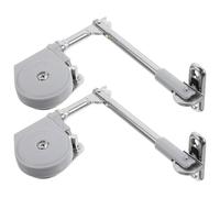 2 Pièces Support de Porte Retourné pour Tige de Traction Argentée | ABS Argenté, Multi-usage et Résistant à L’usure, Accessoires de Meuble pour Porte Murale et Coiffeuse