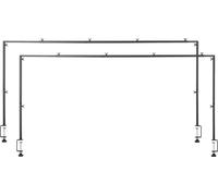 2 pièces Support de tige au-dessus de la table Cadre en arc 28-98 pouces L Pince réglable Décor