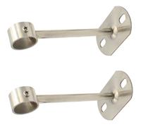 2 pièces Support de Tringle Acier Inoxydable, Plafond ou Mural, pour Penderie et Rideau