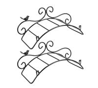 2 Pièces Support de Tuyau D’arrosage Mural en Fer Noir | Organisateur Mural, Usage Jardin et Intérieur, Froid Résistant, Garde les Flexibles Passage