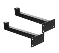 2 Pièces Support D'étagère Flottante Robuste en Métal Noir | Équerre Triangulaire Finition Lisse sans Bavures, Installation DIY, Gain, Salon, Garde-manger et Bibliothèque