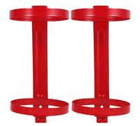 2 Pièces Support D'extincteur Incendie Mural à Double Anneau | Charge Jusqu'à 2kg, Supports, Rouge, pour Co2 et Extincteurs, Atelier ou Zone de Service