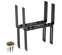 2 Pièces Support Jardiniere Balcon, Support Jardiniere Balcon Reglable | Support Jardiniere, Support Jardiniere Reglable, en fer noir, pour jardinières de 15-23 cm et balustrades de 1,5-32 cm