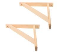 2 Pièces Support Mural en Bois Triangulaire pour Applique et Étagère à | Installation Verticale, Maintien Solide, Gain de Place, Rangement Superposé pour Clés et Plantes en Pot, Bureaux ou Salles