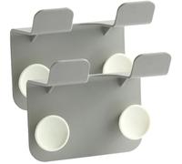 2 Pièces Support Mural pour Sèche Cheveux Multifonction Compact | Installation sans Perçage, Résistant à Rouille, Cuisine et Salon