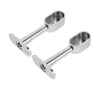 2 Pièces Support Ovale de Tringle de Placard en Alliage de Zinc(Chromé) | Penderies D’Angle en L ou Droites, Installation Facile, Stabilité Renforcée, Finition Soignée, Limite L’Affaissement