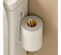 2 pièces Support pour papier toilette en fer, sans perçage nécessaire, support mural pour rouleau de papier toilette avec barre à serviette, organisateur de rangement résistant à l'eau et à la rouille
