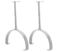 2 Pièces Support Réglable pour Système de Protection Contre | Fer Argenté, Montage sans Perçage, pour Tuiles Espagnoles et Céramiques, Installation Facile et Polyvalente