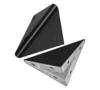 2 Pièces Support Triangulaire en Alliage D'aluminium Noir | Montage Mural, Format 65x65x54mm, Usage Intérieur, Finition Moderne et Discrète