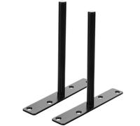 2 Pièces Supports D’étagère Murale Métalliques Noirs | Installation Facile, Design Discret et Robuste, pour Rayonnage Mural, Usage Polyvalent, Lot de Support Fer Noir