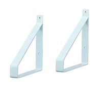 2 Pièces Supports D'étagère Flottants,Equerre Etagere Murale,Supports à Tablettes Angulaires Droits de 90 Degrés,Supports à Tablettes en Métal de Livres,avec Vis,Blanc (30cm)