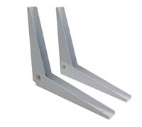 2 Pièces Supports D'étagère Pliables en Acier Laminé à Froid | Installation Cachée, Forme en L, Blanc, pour Étagère en Bois, Bibliothèque, la Cuisine et Rangement Mural