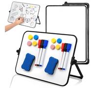 2 Pièces Tableau Blanc Magnetique, Ardoise Magnetique a4, Tableaux Blancs Double Face, Tableaux Blancs Effaçables à Sec, avec Gomme, Aimants, Stylos Effaçables à Sec pour Bureau Dessin
