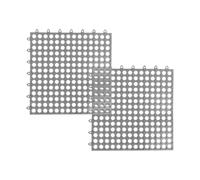 2 Pièces Tapis de Bain Antidérapant à Jonction en PVC, Sol | Installation sans Outil, Trous D’évacuation, Souple et Résistant, pour Toilettes Publiques, Jardin, Marches