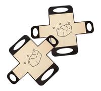 2 Pièces Tapis de Cuisson en Silicone avec Quatre Poignées | Doublure Réutilisable pour Moules à Standards, Surface Microtexturée, Préparation Pâtissière, Transfert Sécurisé des Miches