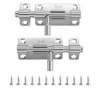 2 Pieces Targette en Acier Inoxydable, Targette de Porte Exterieur, Loquet Porte Verrou Coulissante en AcierInoxydable, Cadenas Coulissantes, pour Entrepôt, Chambre,Jardin, Clôture
