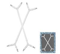 2 Pièces Tendeur Drap Housse Lit Drap Réglable, Attache Drap Housse, Enfile Couette Porte Drap pour Housse et Drap de Lit, pour Drap Lit, Matelas, Canapé, Tendeurs réglables en Croix pour Drap-Housse