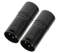 2 Pièces Terminateur D’éclairage Xlr à 3 Broches 120 Ohms Noir | Signal Stable, du Bruit, pour Contrôleurs et Dispositifs, Structure Mâle Standard en Métal et Plastique